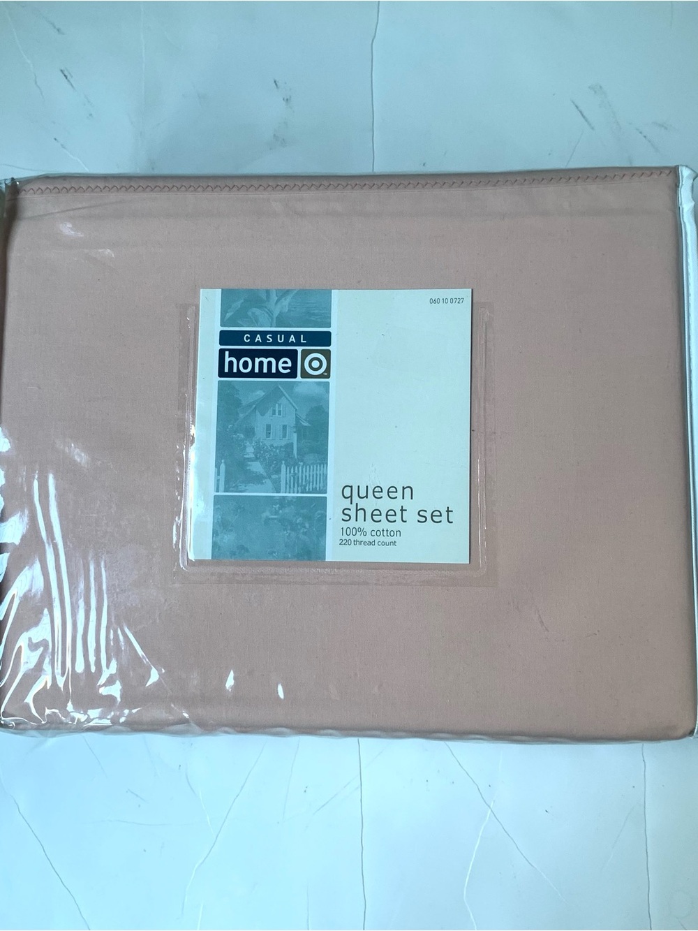 NWT 4pc 100% Cotton Solid Queen Sheet Set Fitted Flat Pillowcases Pink Peach
